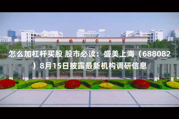 怎么加杠杆买股 股市必读：盛美上海（688082）8月15日披露最新机构调研信息