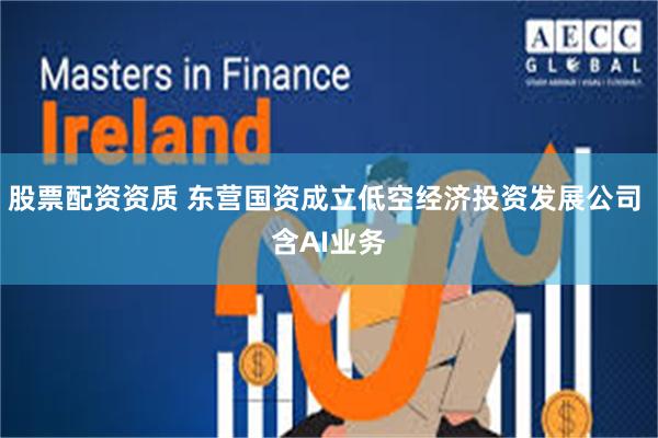 股票配资资质 东营国资成立低空经济投资发展公司 含AI业务